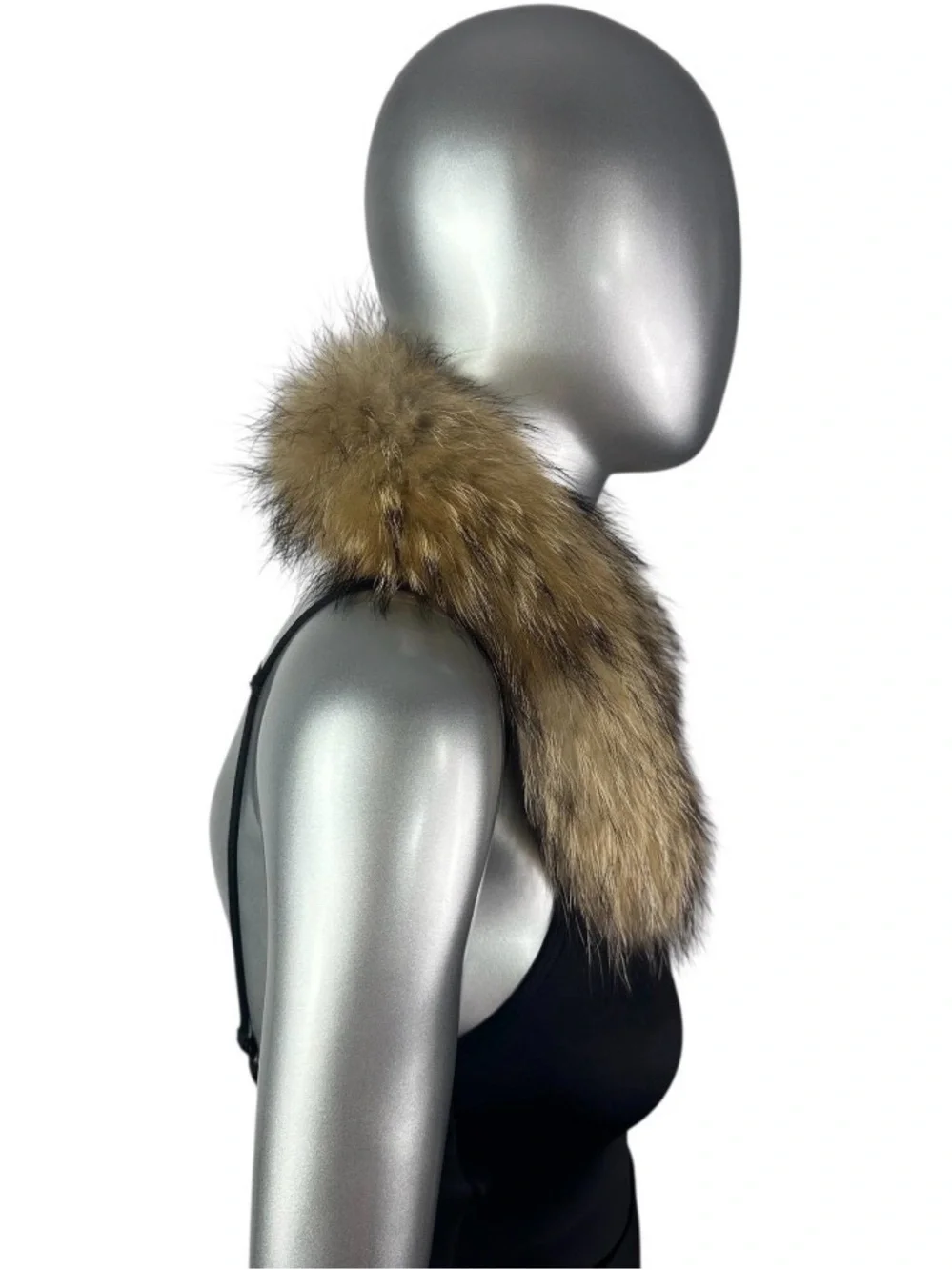 FINN RACCOON Collar, 22”, Certified Vintage Fur